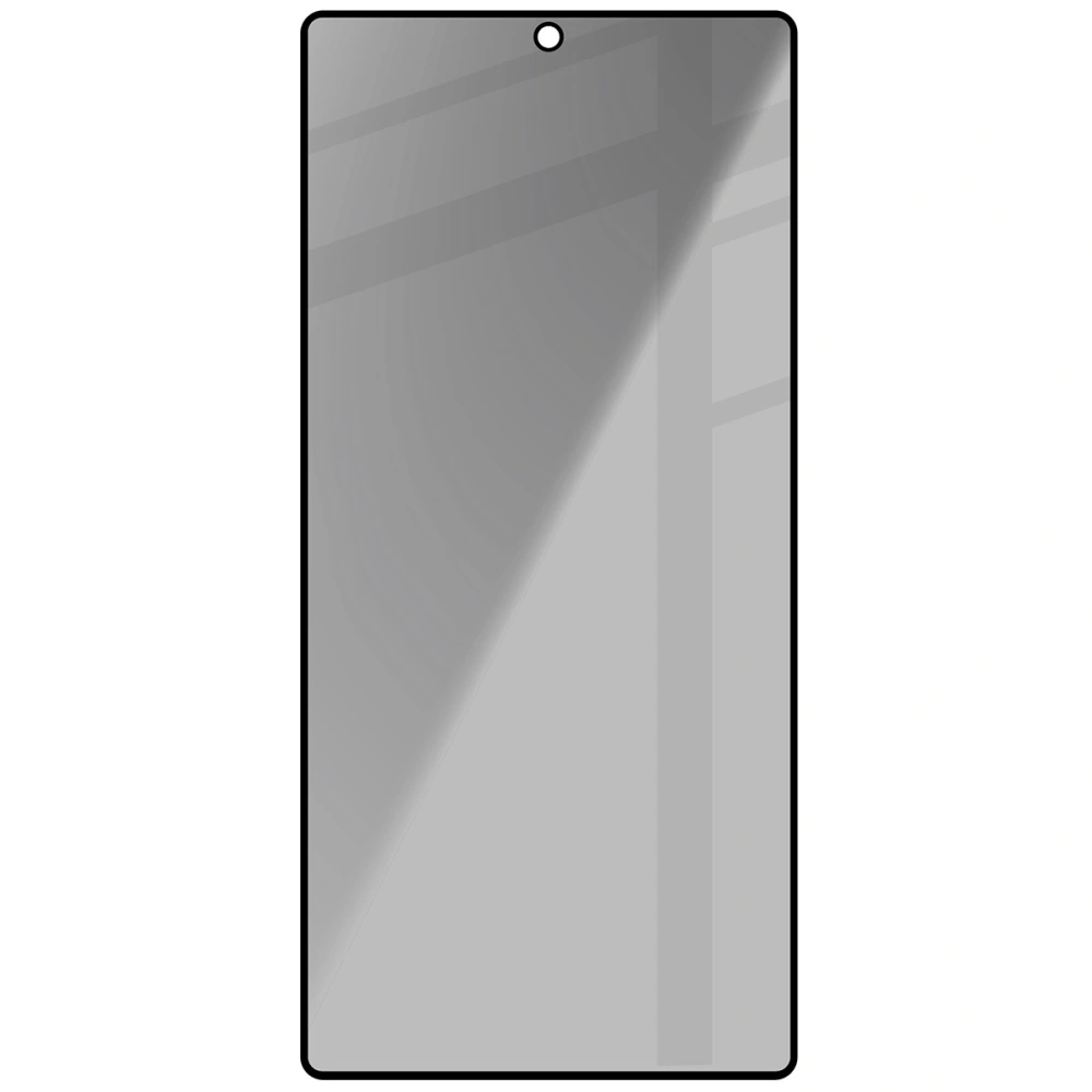 Prywatyzujące szkło hartowane Bizon Glass Edge Shadow do Samsung Galaxy S25 Ultra przyciemniane z czarną ramką