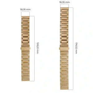 Kup Pásek z nerezové oceli Bizon Strap Watch Aura pro smartwatch 18 mm růžově zlatý - BIZ8143 - {ean13} - Sklep Home Screen