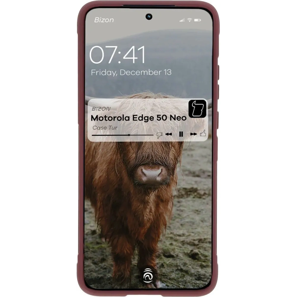 Pancerne etui Bizon Case Tur do Motorola Edge 50 Neo ciemnofioletowe