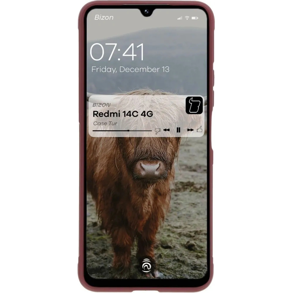 Pancerne etui Bizon Case Tur do Xiaomi Redmi 14C 4G / POCO C75 ciemnofioletowe