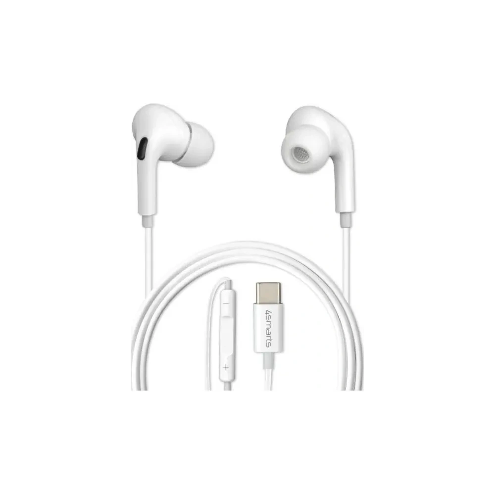 Słuchawki dokanałowe 4smarts Melody Digital Basic USB-C z przetwornikiem D/A biały/white