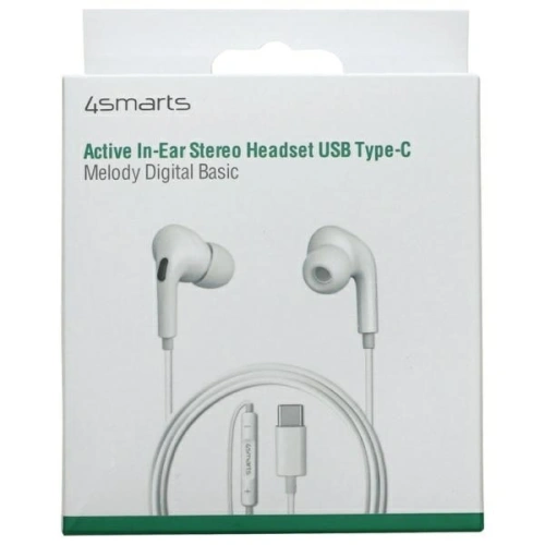 Kup 4smarts Melody Digital Basic USB-C In-Ear-Kopfhörer mit D/A-Wandler weiß - 4SMR64 - {ean13} - Sklep Home Screen