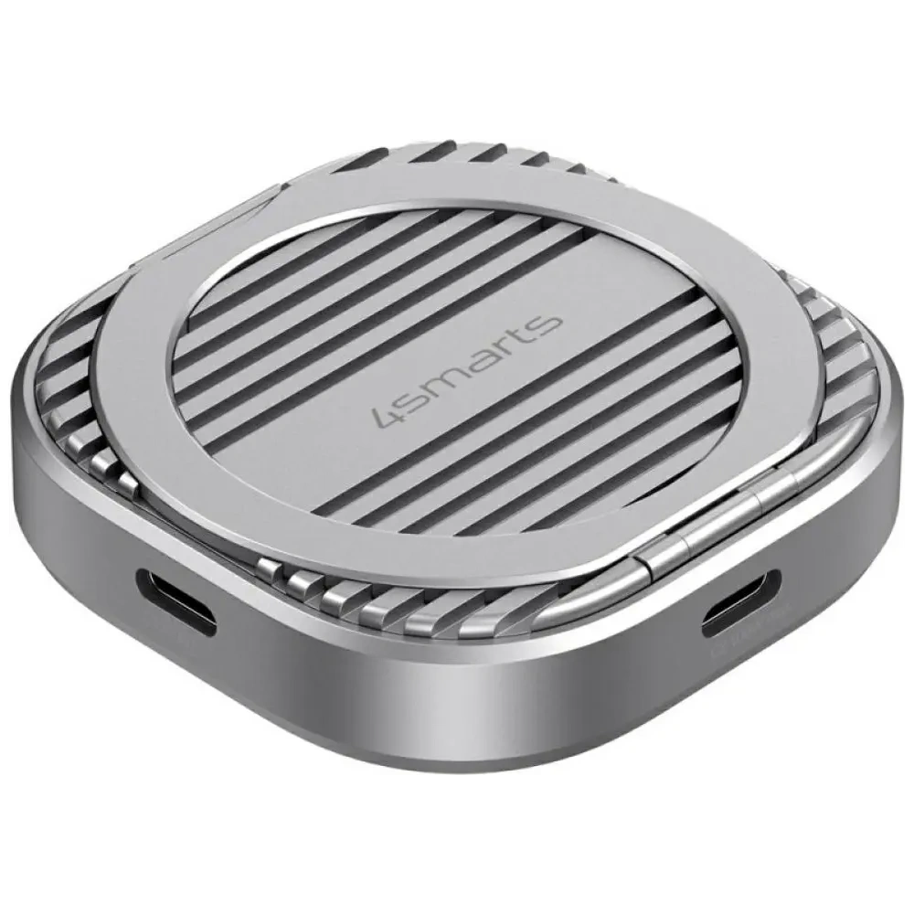 Magnetyczna obudowa na SSD M.2 2230 NVMe 4smarts do 4TB z podpórką 3xUSB-C MagSafe szary