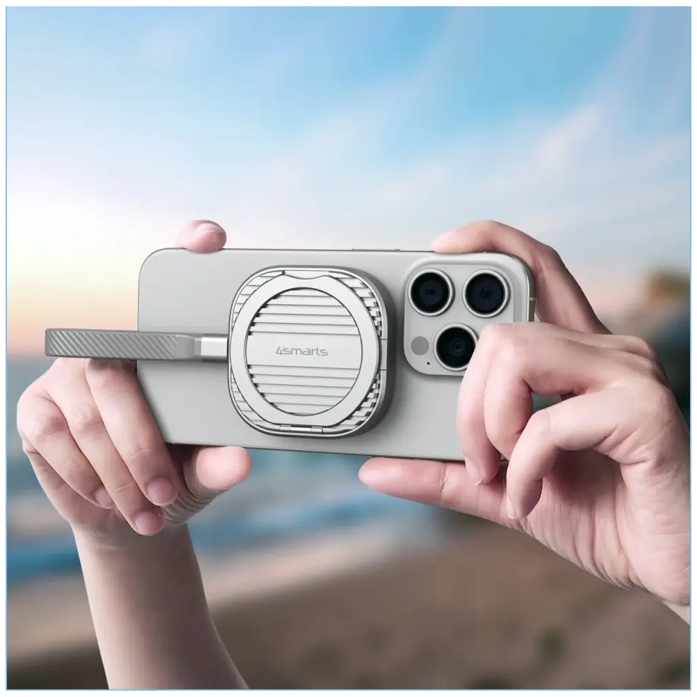 Magnetyczna obudowa na SSD M.2 2230 NVMe 4smarts do 4TB z podpórką 3xUSB-C MagSafe szary