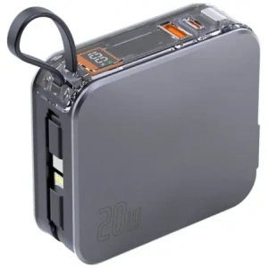 Kup Powerbank 4smarts Lucid 3in1 Hybrid Charger 10000mAh 20W s vestavěným kabelem USB-C / Lightning stříbrný - 4SMR66 - {ean13} - Sklep Home Screen