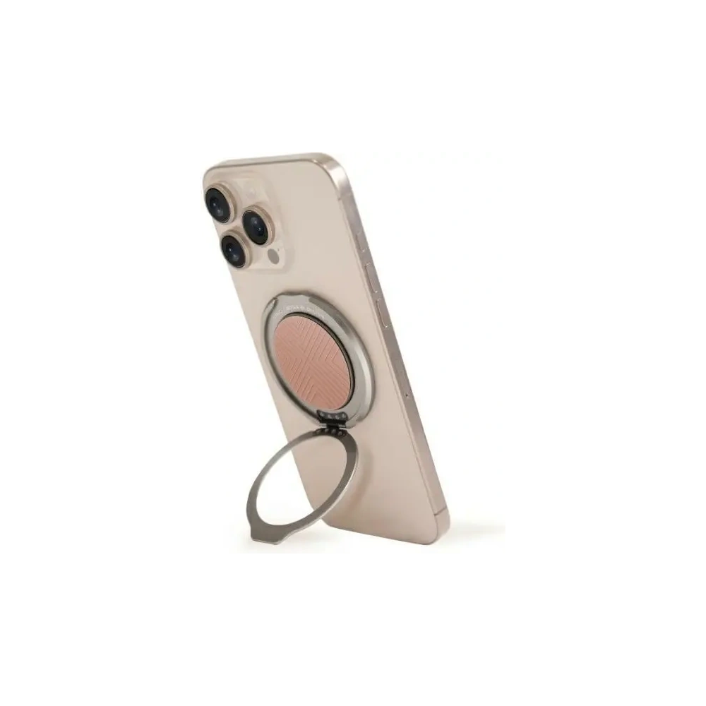 Magnetyczny uchwyt na palec z funkcją podstawki UNIQ Gripfit 360 Magnetic Mount&Kickstand różowy/blush pink