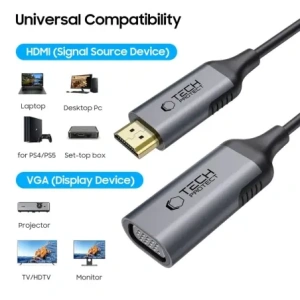 Kup Tech-Protect Ultraboost Adapter HDMI / VGA FHD 60Hz Schwarz - THP3804 - {ean13} - Sklep Home Screen