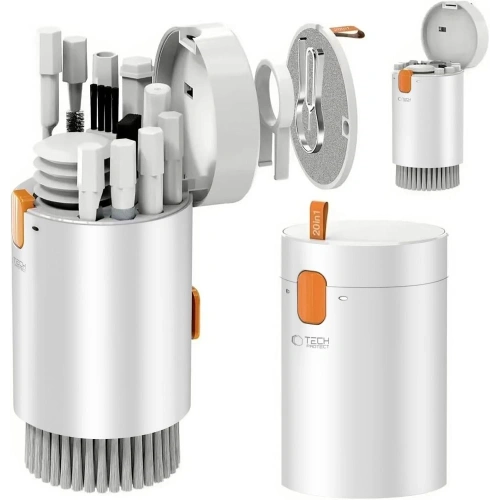 Buy Tech-Protect CS01 Cleaner Set 20in1 For Phone & Earphone & Tablet & Laptop White - THP3806 - {ean13} - Home Screen Store Europe