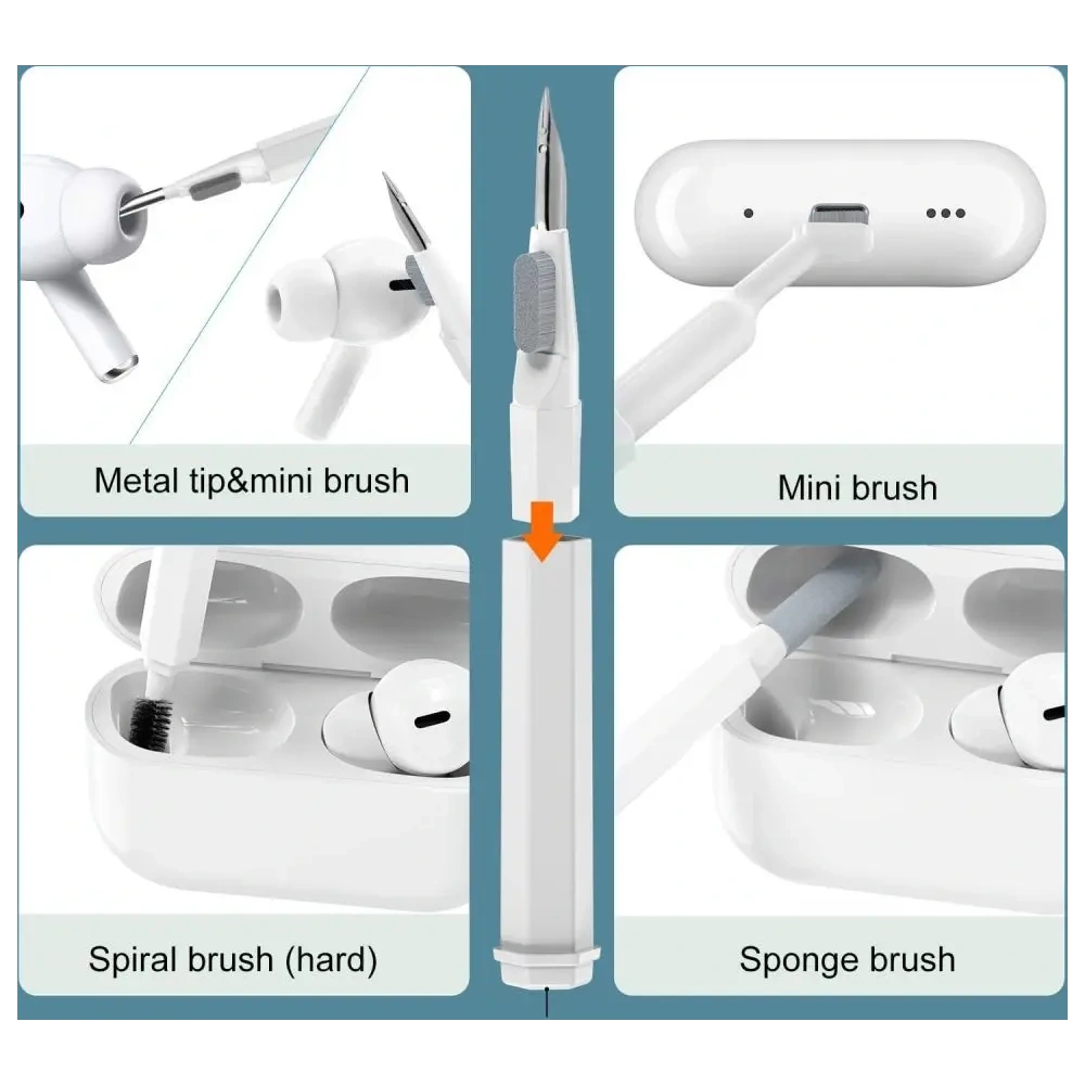Zestaw czyszczący do telefonu / słuchawek / laptopa Tech-Protect CS01 Cleaner Set 20in1 For Phone & Earphone & Tablet & Laptop White