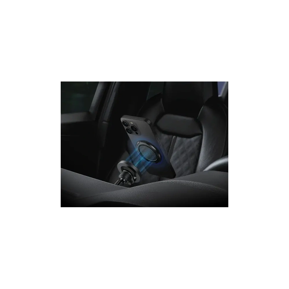 Magnetyczny uchwyt na palec z funkcją podstawki UNIQ Gripfit Premium 360 Magnetic Mount&Kickstand Uchwyt Magnetyczny czarny/carbon black