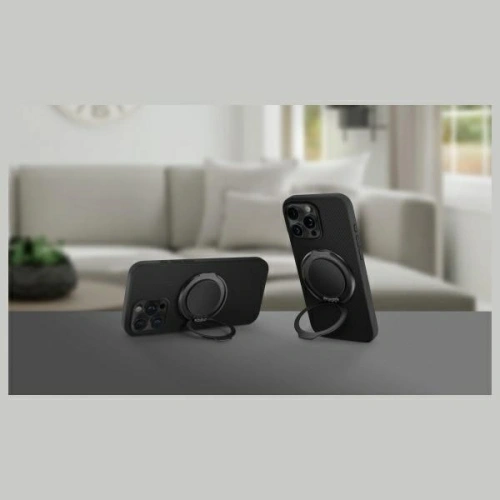 Kup Magnetyczny uchwyt na palec z funkcją podstawki UNIQ Gripfit Premium 360 Magnetic Mount&Kickstand Uchwyt Magnetyczny czarny/carbon black - UNIQ1435 - {ean13} - Sklep Home Screen