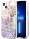 Buy [OUTLET] Case Guess GUHCP13SLFLSU Apple iPhone 13 mini purple hardcase Flower Liquid Glitter - OT-841 - {ean13} - Home Screen Store Europe