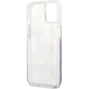Kup [OUTLET] Etui Guess GUHCP13SLFLSU Apple iPhone 13 mini fioletowy/purple hardcase Flower Liquid Glitter - OT-841 - {ean13} - Sklep Home Screen