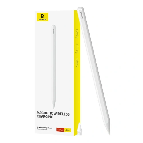 Buy [OUTLET] Stylus Baseus Smooth Writing Series with wireless charging (White) - OT-843 - {ean13} - Home Screen Store Europe