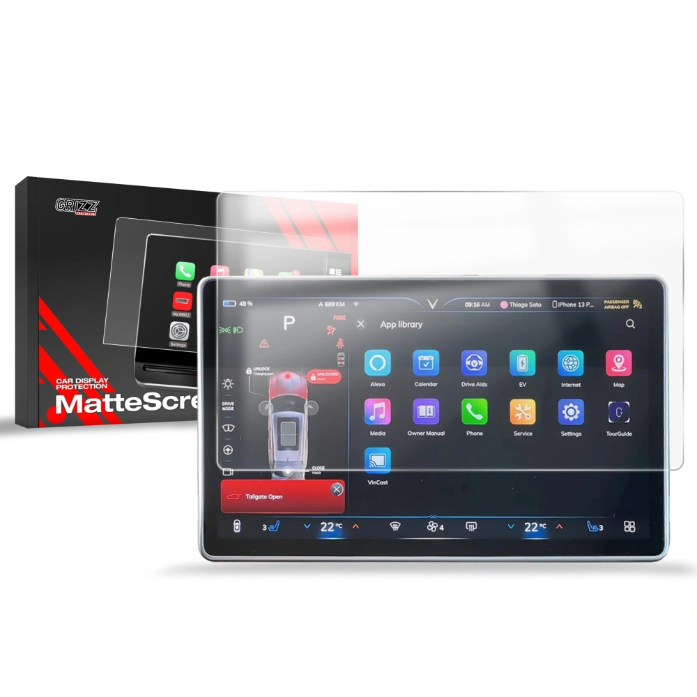 Folia matowa GrizzGlass CarDisplay Protection do VinFast VF8 15,6" (2022-2025)