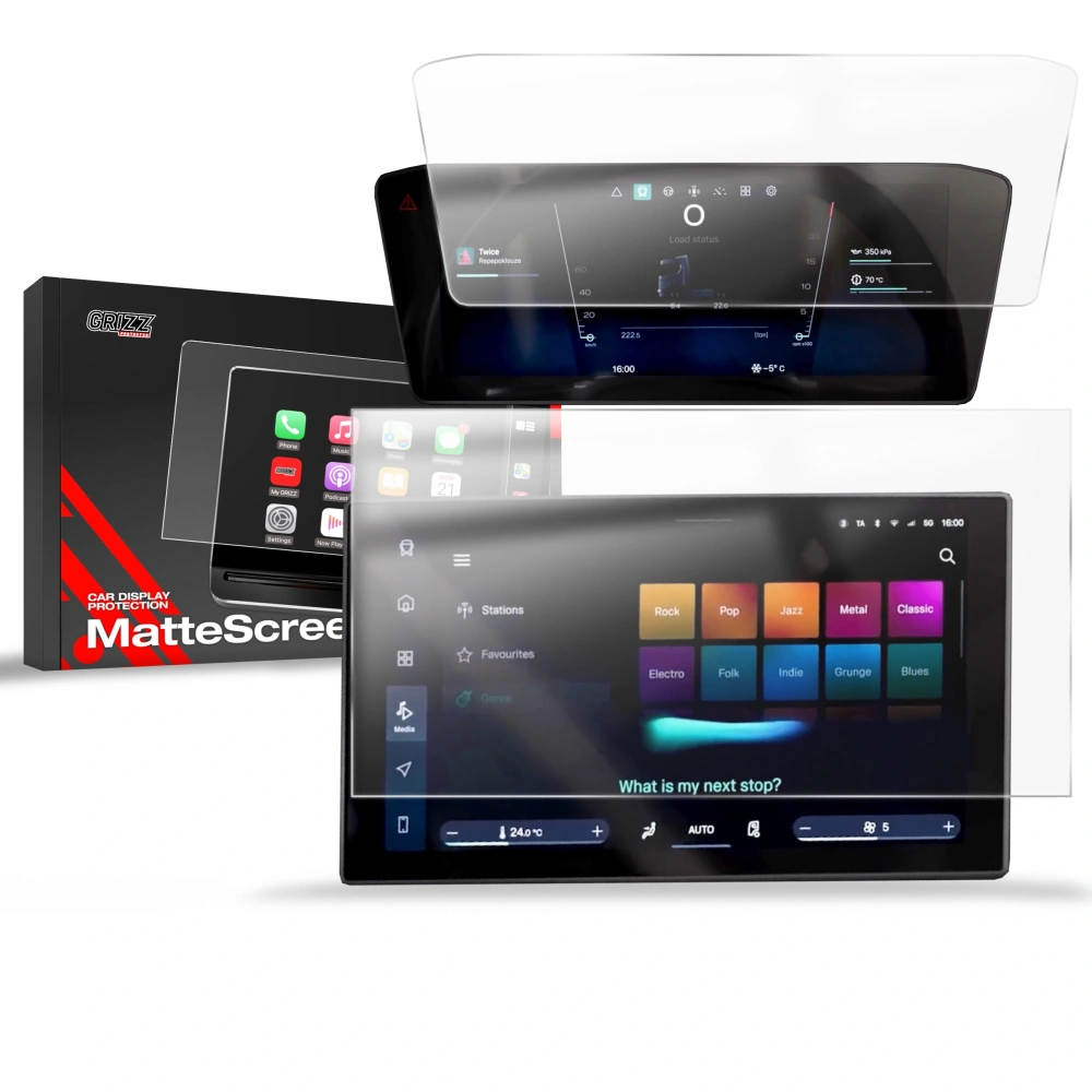 Folia matowa GrizzGlass CarDisplay Protection do Scania P 12,9" (2024-2025) [2w1]