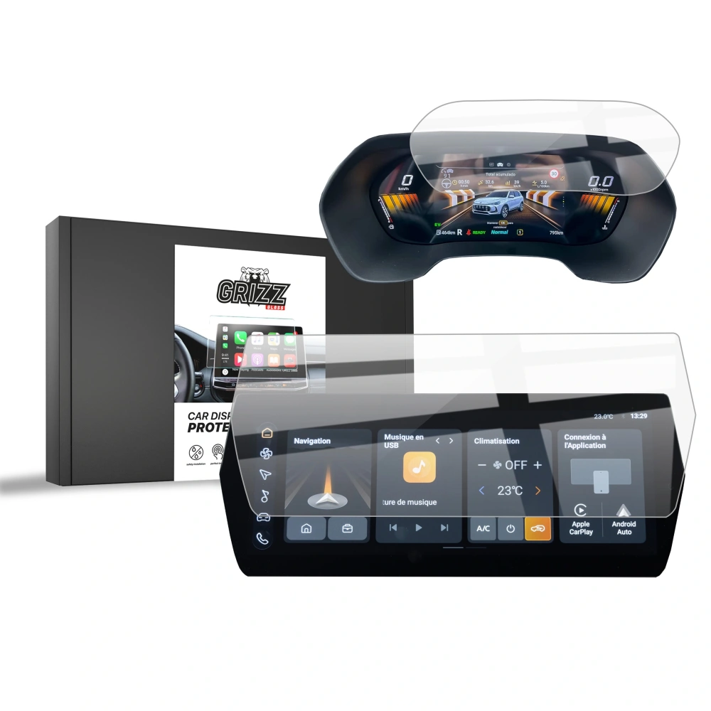 Folia ceramiczna GrizzGlass CarDisplay Protection do MG ZS 12,3" (2024-2025) [2w1]