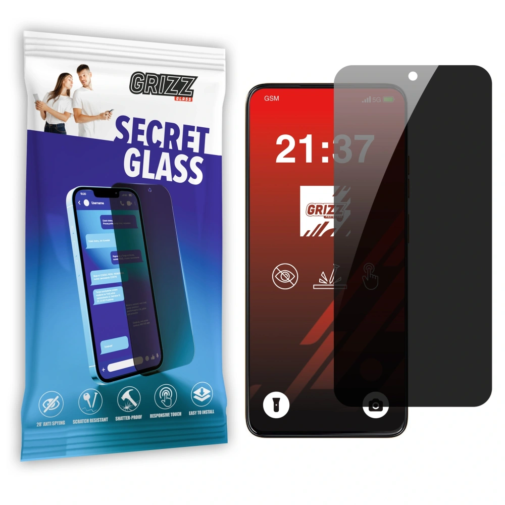 Matowe szkło prywatyzujące GrizzGlass SecretGlass do Motorola Moto G15