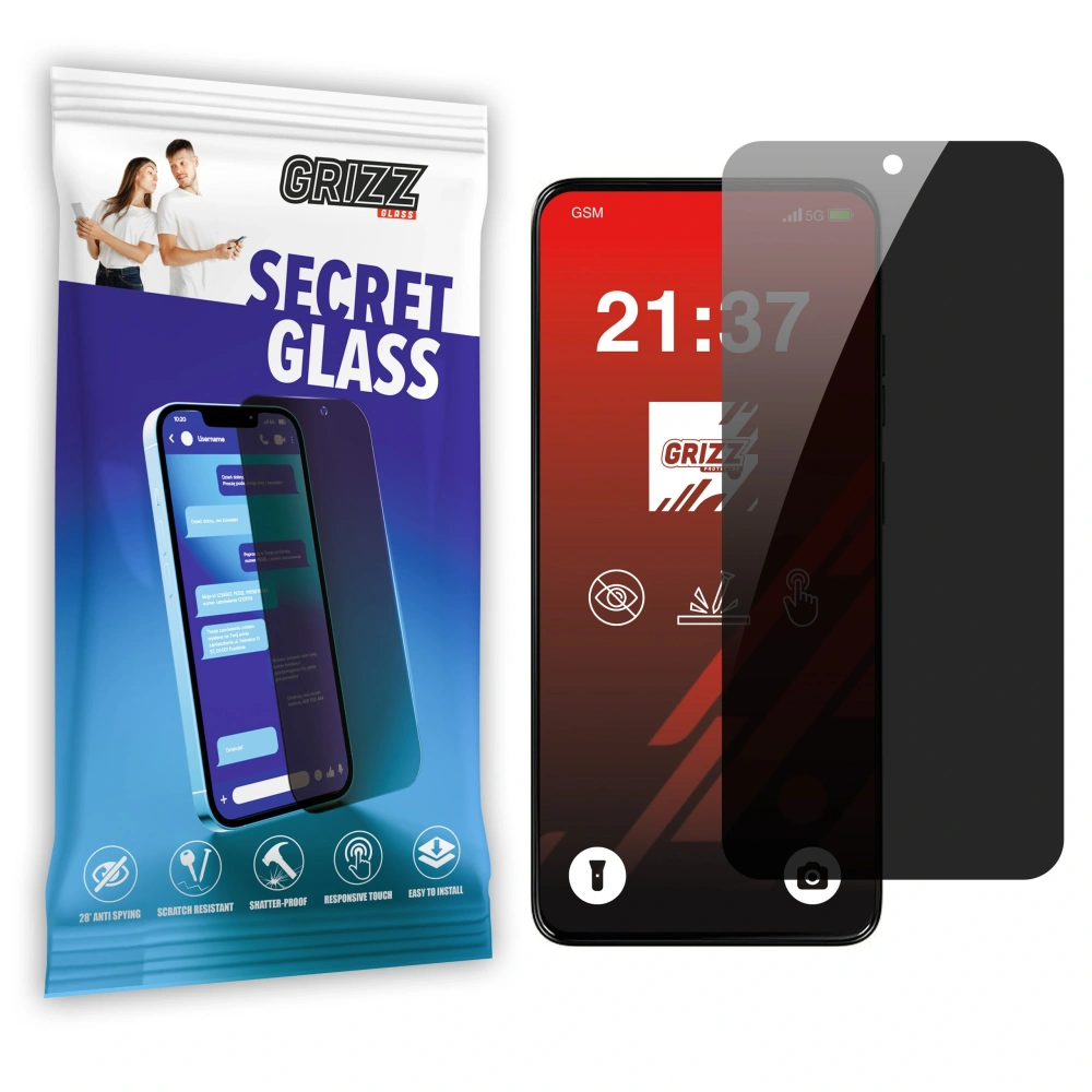 Matowe szkło prywatyzujące GrizzGlass SecretGlass do Motorola Moto G15 Power