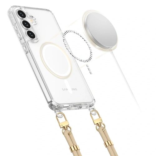 Kup Tech-Protect Flexair Chain MagSafe Samsung Galaxy S25 Negru & Taupe - THP3814 - {ean13} - Sklep Home Screen