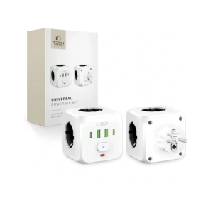 Buy Tech-Protect PCL3X4 Power Socket 2xUSB-A, 2xUSB-C, 3xAC White - THP3819 - {ean13} - Home Screen Store Europe