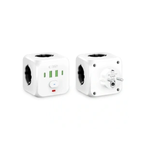 Kup Tech-Protect PCL3X4 Steckdose 2xUSB-A, 2xUSB-C, 3xAC Weiß - THP3819 - {ean13} - Sklep Home Screen