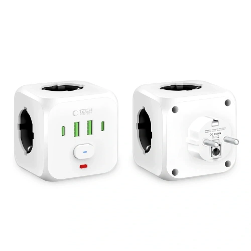 Kup Listwa zasilająca Tech-Protect PCL3X4 Power Socket 2xUSB-A, 2xUSB-C, 3xAC White - THP3819 - {ean13} - Sklep Home Screen