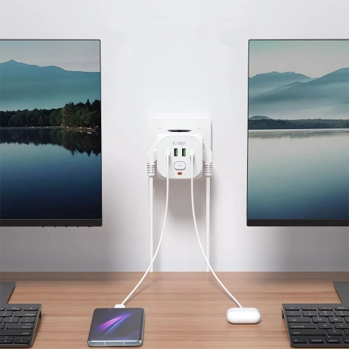 Kup Listwa zasilająca Tech-Protect PCL3X4 Power Socket 2xUSB-A, 2xUSB-C, 3xAC White - THP3819 - {ean13} - Sklep Home Screen