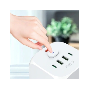 Kup Tech-Protect PCL3X4 Steckdose 2xUSB-A, 2xUSB-C, 3xAC Weiß - THP3819 - {ean13} - Sklep Home Screen