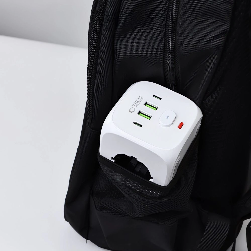 Listwa zasilająca Tech-Protect PCL3X4 Power Socket 2xUSB-A, 2xUSB-C, 3xAC White