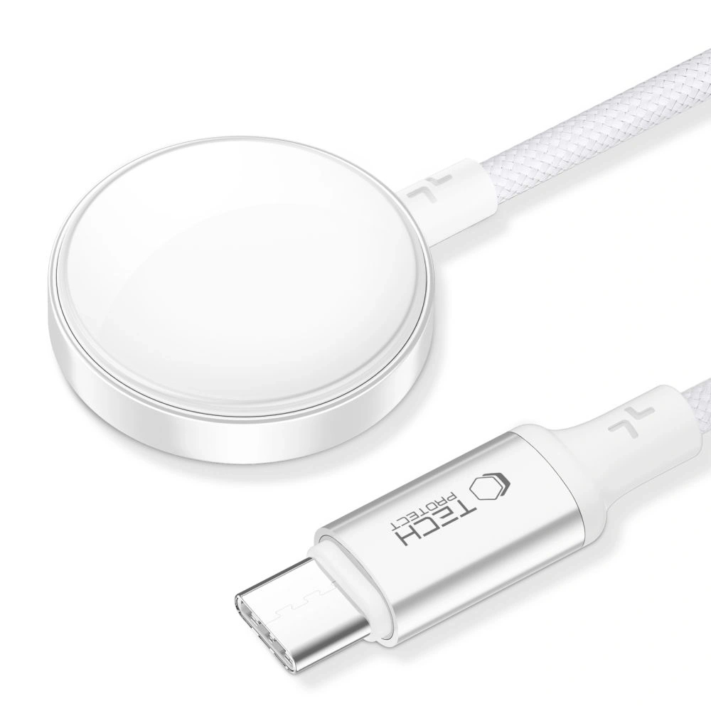 Ładowarka magnetyczna do Apple Watch Tech-Protect MC02 Ultraboost Magnetic Charger USB-C Cable 100cm Apple Watch White