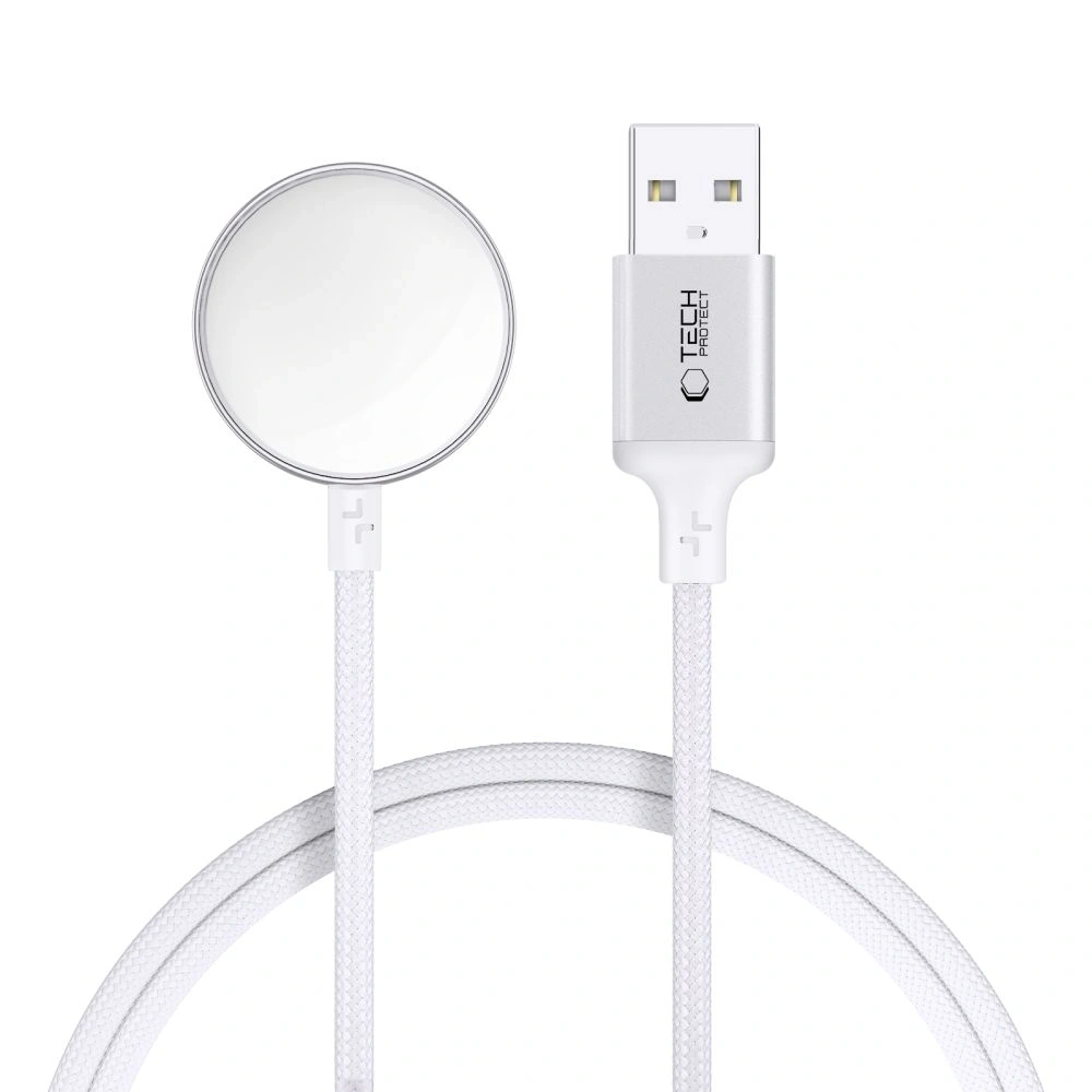Ładowarka magnetyczna do Apple Watch Tech-Protect MC02 Ultraboost Magnetic Charger USB-A Cable 100cm Apple Watch White
