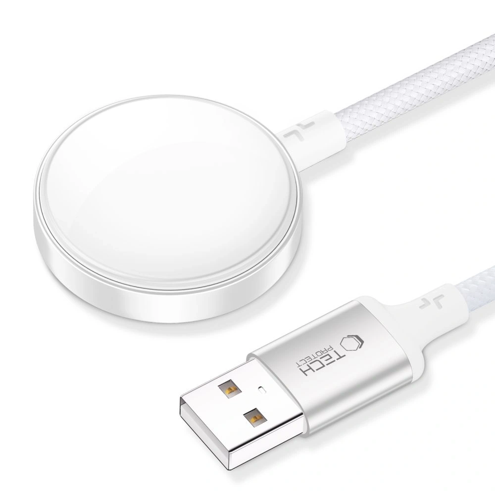 Ładowarka magnetyczna do Apple Watch Tech-Protect MC02 Ultraboost Magnetic Charger USB-A Cable 100cm Apple Watch White