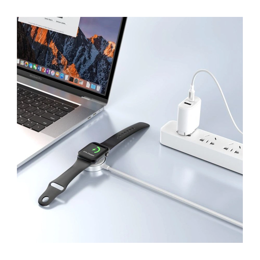 Ładowarka magnetyczna do Apple Watch Tech-Protect MC02 Ultraboost Magnetic Charger USB-A Cable 100cm Apple Watch White
