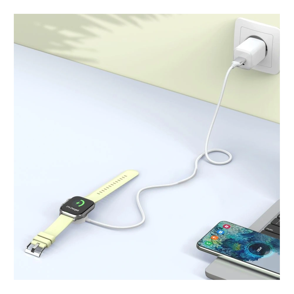 Ładowarka magnetyczna do Apple Watch Tech-Protect MC02 Ultraboost Magnetic Charger USB-A Cable 100cm Apple Watch White