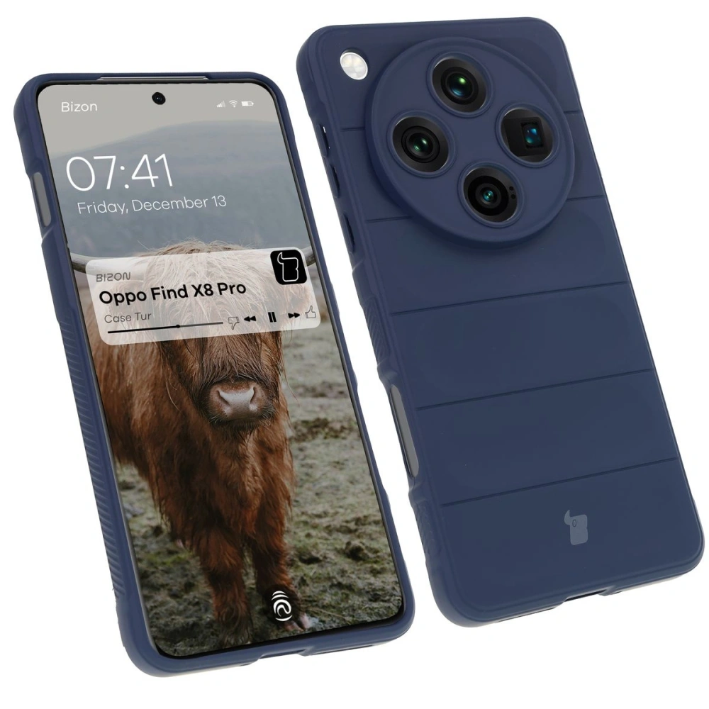 Pancerne etui Bizon Case Tur do Oppo Find X8 Pro granatowe