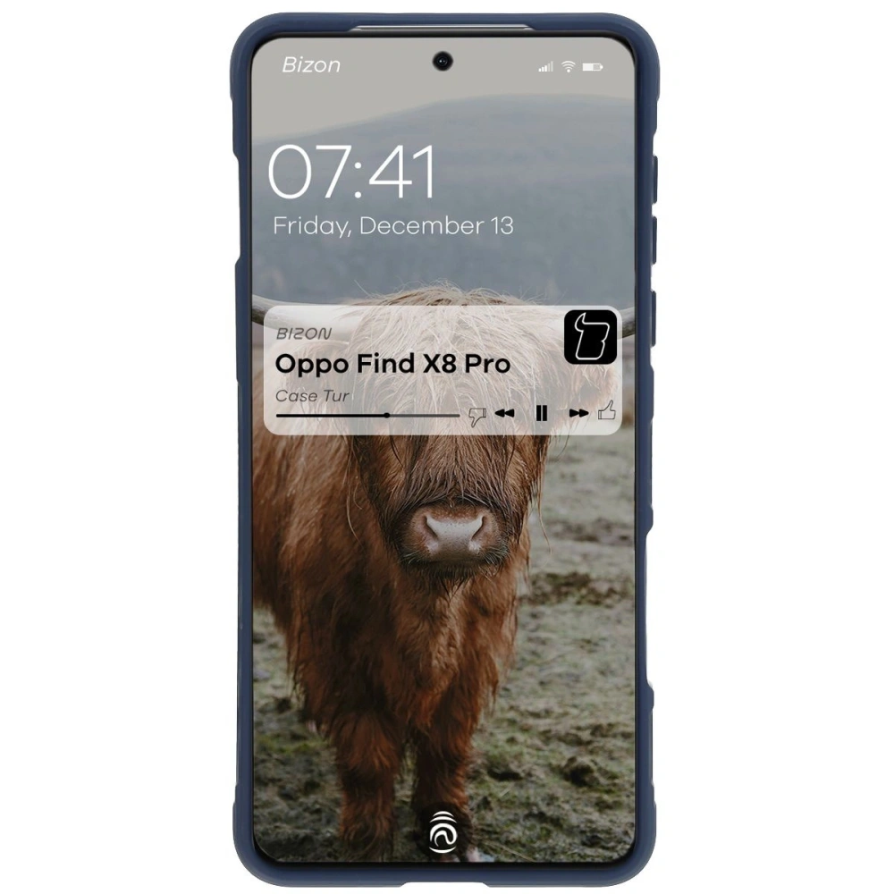Pancerne etui Bizon Case Tur do Oppo Find X8 Pro granatowe