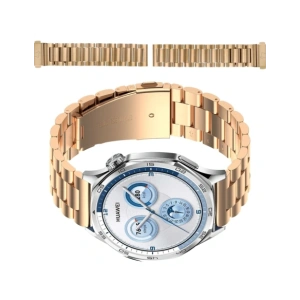 Kup Pasek ze stali nierdzewnej Bizon Strap Watch Aura do Smartwatcha 22 mm różowozłoty - BIZ8149 - {ean13} - Sklep Home Screen