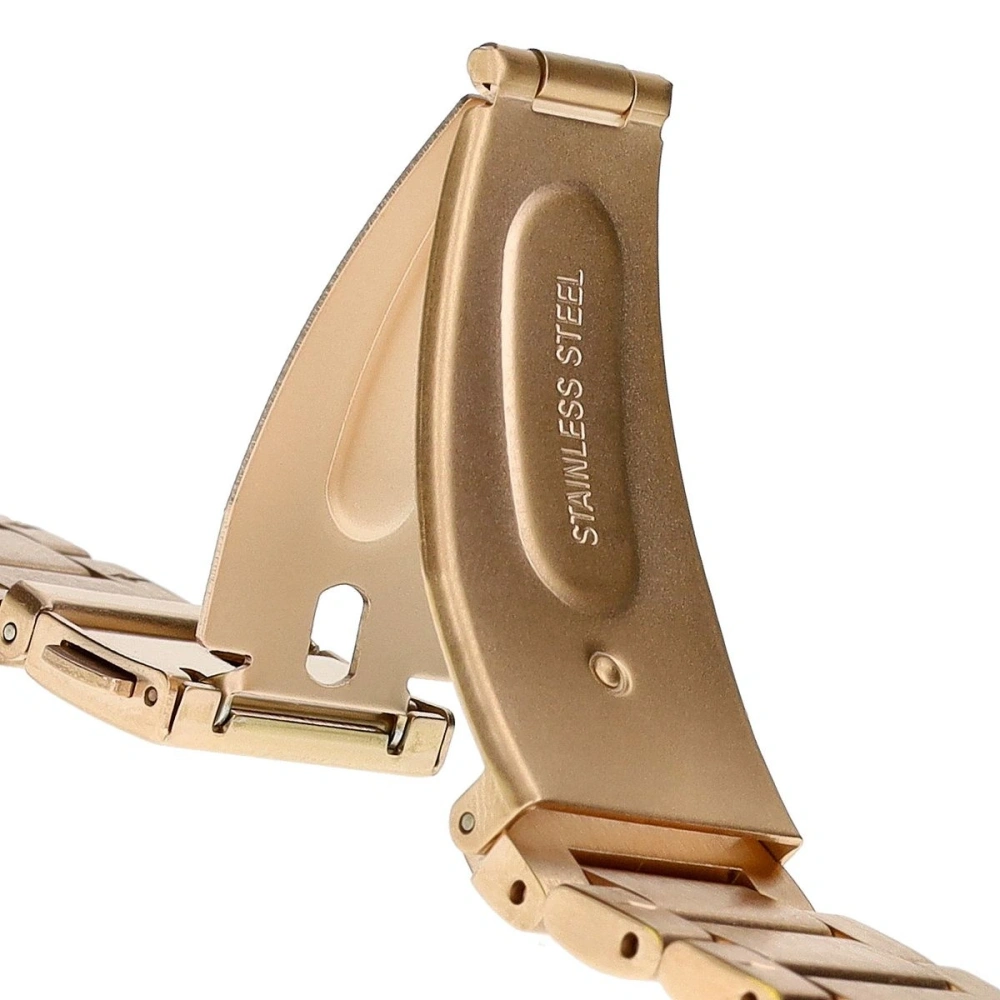 Pasek ze stali nierdzewnej Bizon Strap Watch Aura do Smartwatcha 22 mm różowozłoty