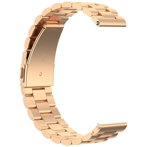 Kup Pasek ze stali nierdzewnej Bizon Strap Watch Aura do Smartwatcha 22 mm różowozłoty - BIZ8149 - {ean13} - Sklep Home Screen