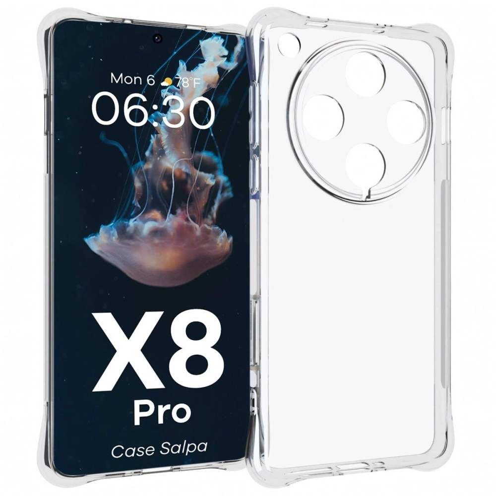 Elastyczne etui Bizon Case Salpa do Oppo Find X8 Pro przezroczyste