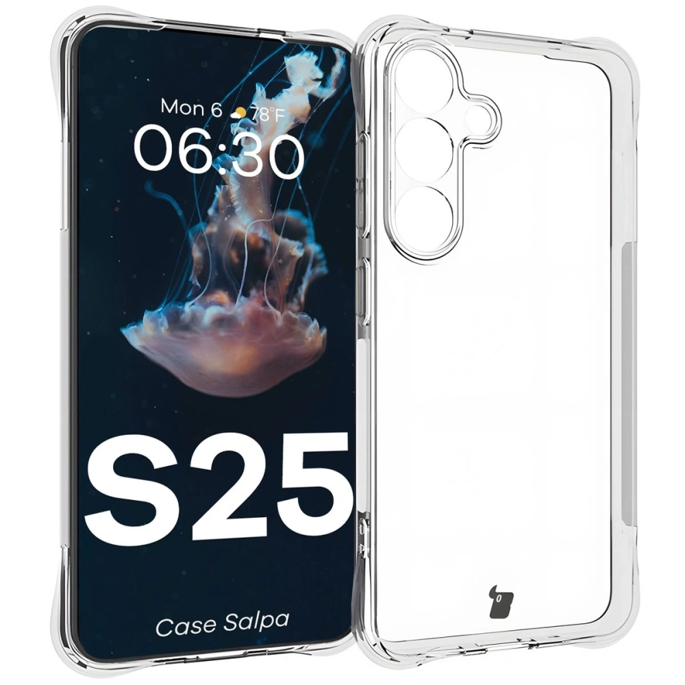 Elastyczne etui Bizon Case Salpa do Samsung Galaxy S25 przezroczyste