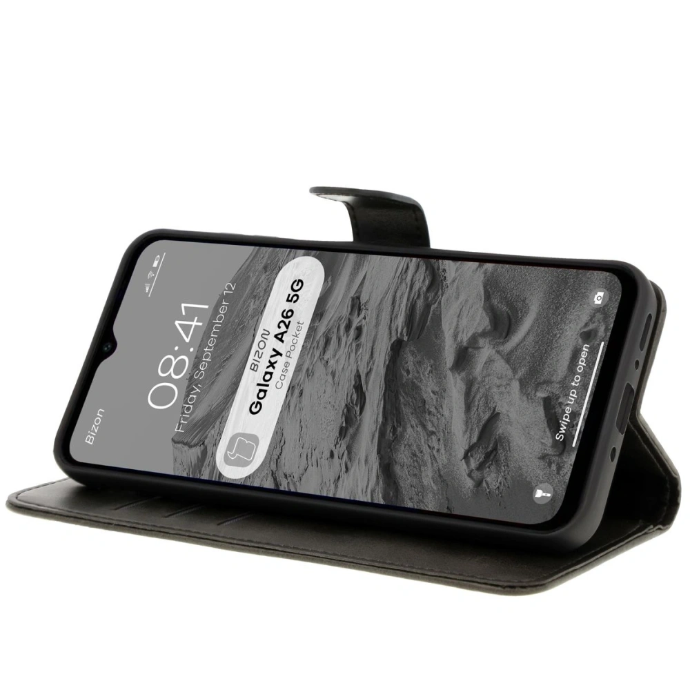 Etui z klapką Bizon Case Pocket do Samsung Galaxy A26 5G czarne