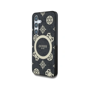 Buy Guess 4G Background Gold Electroplated Peony Pattern MagSafe Samsung Galaxy S25 black - GUE4240 - {ean13} - Home Screen Store Europe