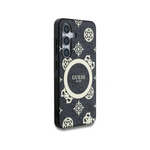Buy Guess 4G Background Gold Electroplated Peony Pattern MagSafe Samsung Galaxy S25 black - GUE4240 - {ean13} - Home Screen Store Europe