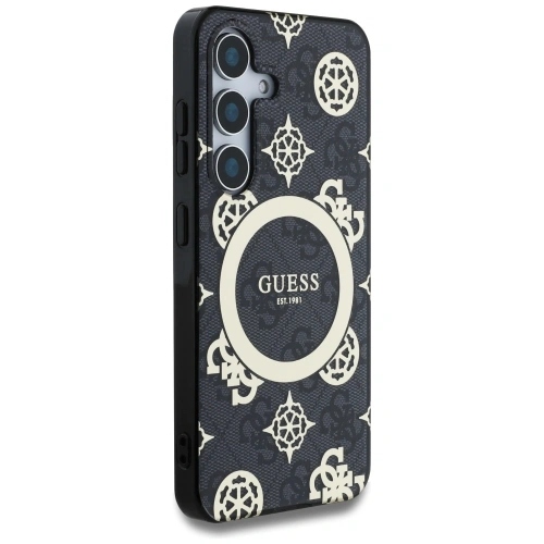 Kup Etui Guess 4G Background Gold Electroplated Peony Pattern MagSafe do Samsung Galaxy S25 czarny - GUE4240 - {ean13} - Sklep Home Screen