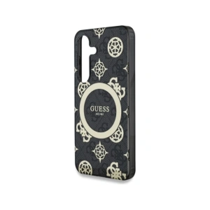 Buy Guess 4G Background Gold Electroplated Peony Pattern MagSafe Samsung Galaxy S25 black - GUE4240 - {ean13} - Home Screen Store Europe