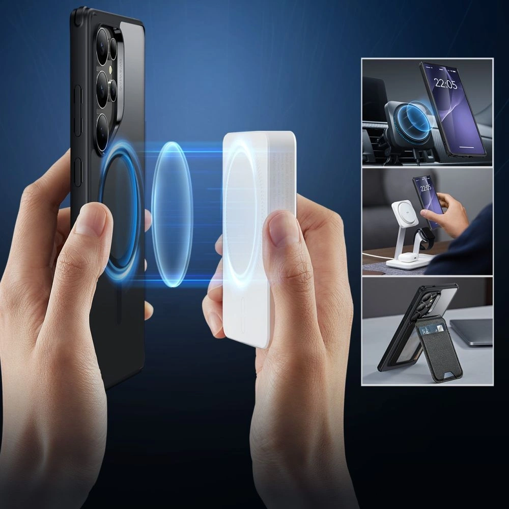 Etui ESR Classic Hybrid Halolock MagSafe Samsung Galaxy S25 Ultra Clear/black