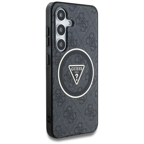 Buy Guess 4G Glitter Triangle Buttons MagSafe Samsung Galaxy S25 black - GUE4241 - {ean13} - Home Screen Store Europe