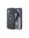 Guess Butoane Triunghiulare Glitter 4G MagSafe Samsung Galaxy S25+ Plus negru